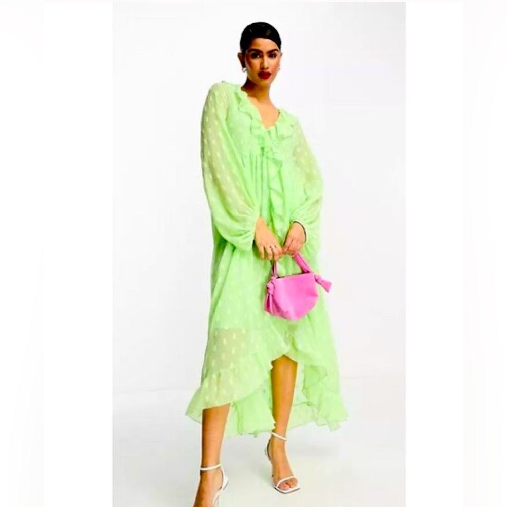 Hold?Asos lime green dress sz 0-2 fit small- medium